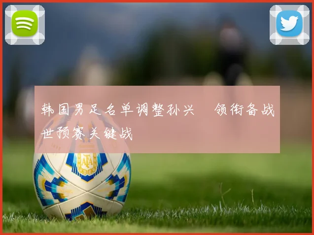 韩国男足名单调整孙兴慜领衔备战世预赛关键战